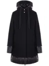 Herno Black A-line Lightweight Coat In Black
