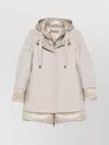 Herno Cappotto Svasato In Lana Con Imbottitura In Neutral