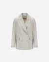 Herno Flawless Woven Blazer In Cream