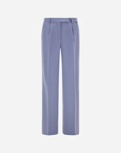 Herno Flawless Woven Trousers In Blue