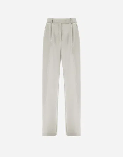 Herno Flawless Woven Trousers In Cream