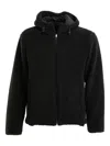 Herno Fleece Hooded Jacket In Black