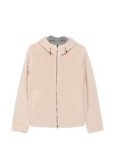 HERNO FLEECE-TEXTURE HOODED JACKET