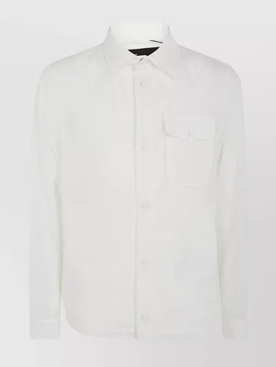 Herno Flight Jacket With Chest Pocket In White