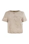Herno Women Floral Jacquard And New Techno Taffeta Top