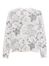 Herno Floral-pattern Long-sleeve Sweater In White