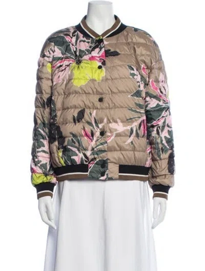 Pre-owned Herno Floral Print Bomber Jacket In Multicolor
