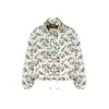 Herno Floral Print Bomber Jacket In White