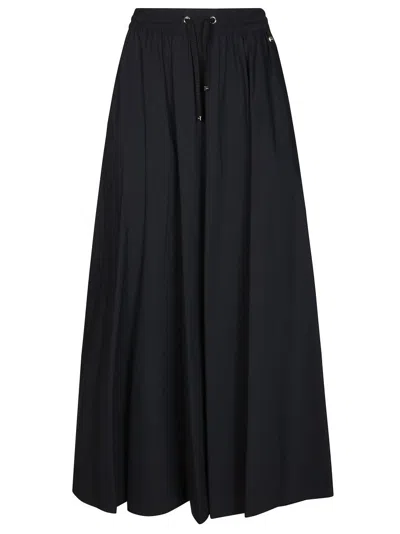 HERNO FLOWING BLACK MAXI SKIRT WITH ELASTIC WAISTBAND