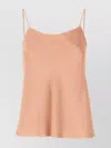 Herno Flowy Silhouette Spaghetti Straps Lightweight Fabric Top In White