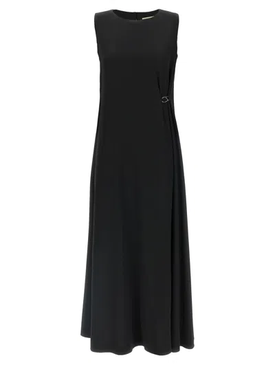 Herno Fluid Diagonal Dress In Black