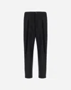 Herno Trousers In Fluid Wool In Black