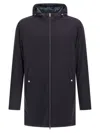 Herno Stretch Nylon Resort Jacket In Blue