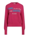 Herno For Histores Woman Sweater Magenta Size 6 Wool In Magenta
