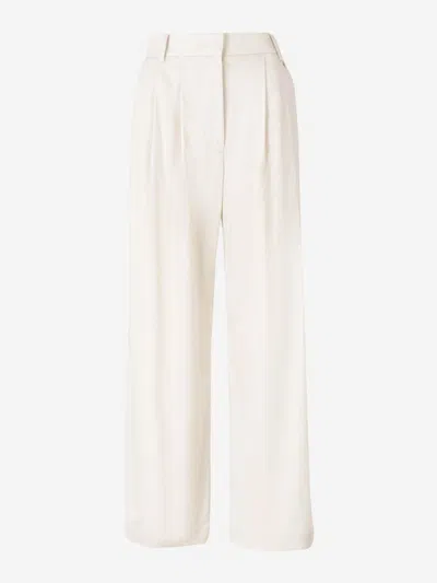 Herno Formal Pleated Trousers In White