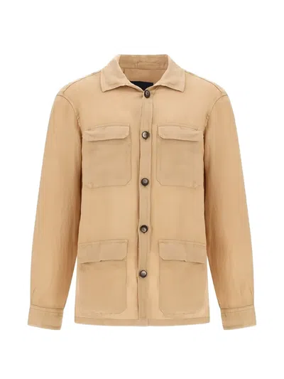 Herno Four-pocket Shirt In Brown