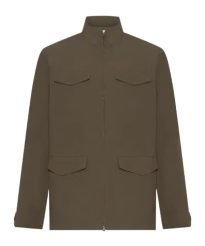 Herno Lightweight High-necked Jacket In Green