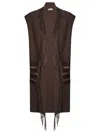 Herno Resort Waistcoat In Warmy & Nylon Ultralight In Brown