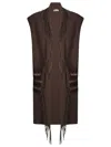 Herno Resort Waistcoat In Warmy & Nylon Ultralight In Brown
