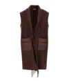 Herno Fringe Vest Casual Jacket In Brown
