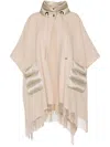 Herno Fringed Cape In 中性色