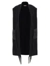 Herno Fringed Gilet In Black