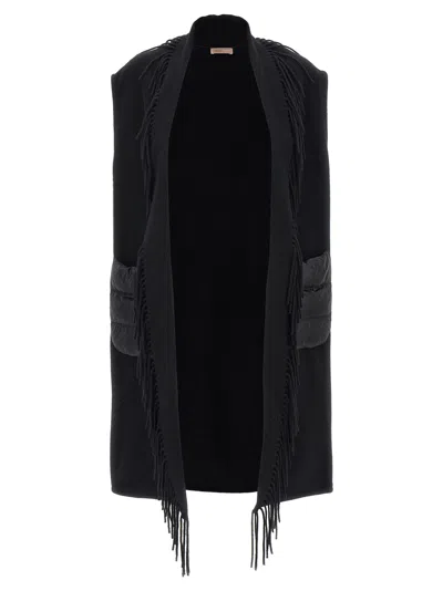 Herno Long Waist Coat In Black
