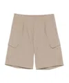 Herno Polyester Cargo Shorts In Neutral