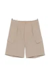 Herno Polyester Cargo Shorts In Neutral