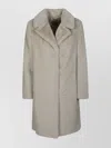 Herno Faux-fur Single-breasted Long Sleeved Coat