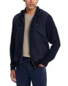 Herno Front Zip Hooded Sweatshirt In Blue