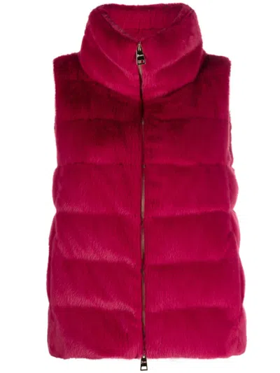 HERNO FUCHSIA ZIP-UP DOWN JACKET