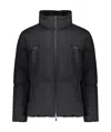 Herno Stand-collar Zip-up Jacket In Black