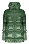 Herno Full Zip Down Jacket In Green