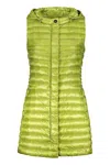 Herno Full Zip Down Vest In Green