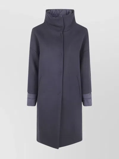HERNO FULL ZIP JACKET HIGH COLLAR