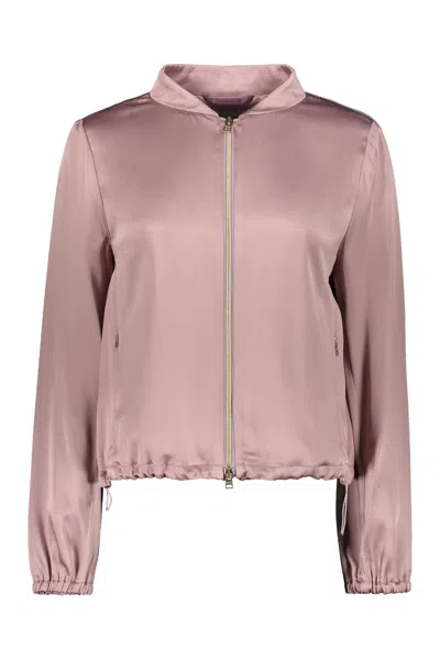 Herno Full Zip Jacket In Pink