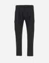 Herno Men Cargo Trousers With Mechanical Stretch Yarn