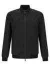 Herno Waterproof Bomber Jacket With Ribbed Details In Black