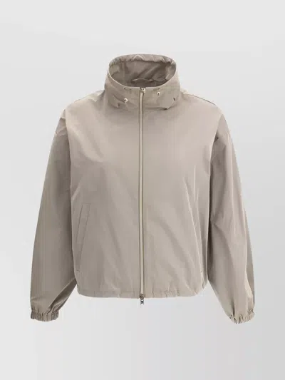 HERNO FUNCTIONAL WATERPROOF JACKET WITH ADJUSTABLE COLLAR