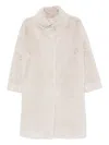 Herno Funnel-neck Coat In Neutral