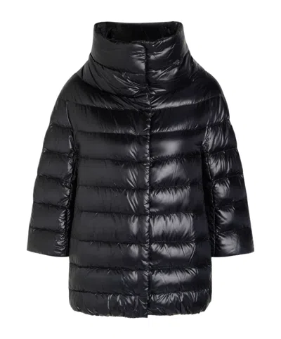 Herno Funnel Neck Down Jacket In Black