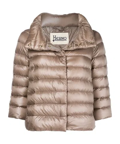 HERNO FUNNEL-NECK DOWN JACKET