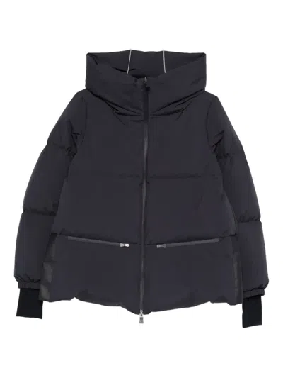 Herno Funnel-neck Jacket In Black
