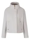 Herno Funnel-neck Jacket In White