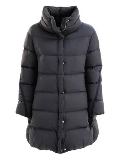 Herno Funnel-neck Padded Jacket In Blue