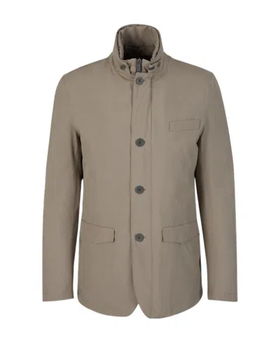 HERNO HERNO HIGH-NECK BUTTONED PADDED JACKET