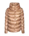Herno Funnel-neck Padded Jacket In Nude