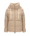 Herno Funnel-neck Padded Puffer Jacket In Nude