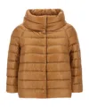 Herno 'sofia' Quilted Puffer Jacket In Brown